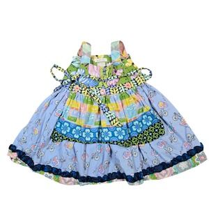 Matilda Jane "It's a Wonderful Parade" No Knot Apron Dress - Size 4 - EUC